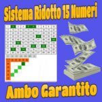 Lotto Sistema metodo matematico schema ridotto garantito Ambo. In questo caso il sistema mette in gioco 15 numeri garantendo una alta probabilità di vittoria.